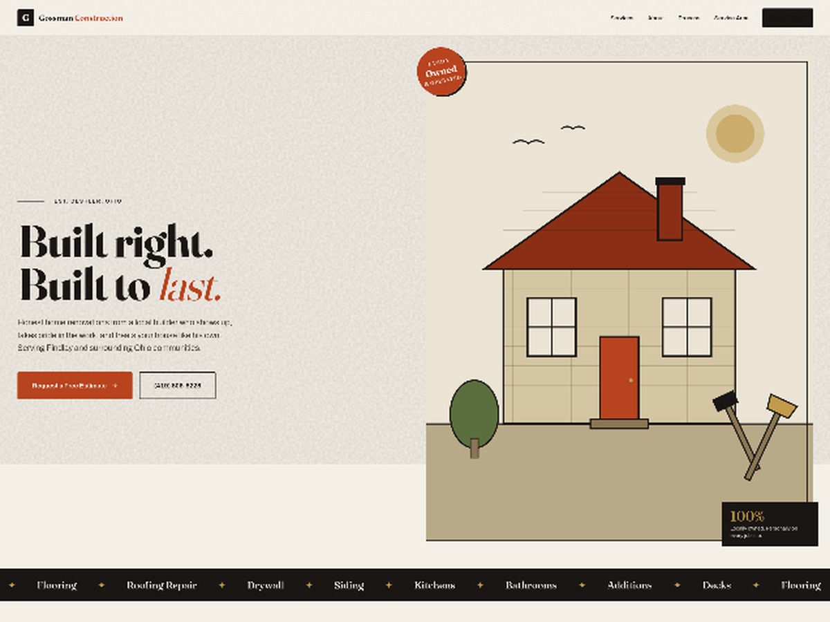 Screenshot of Gossman Construction website
